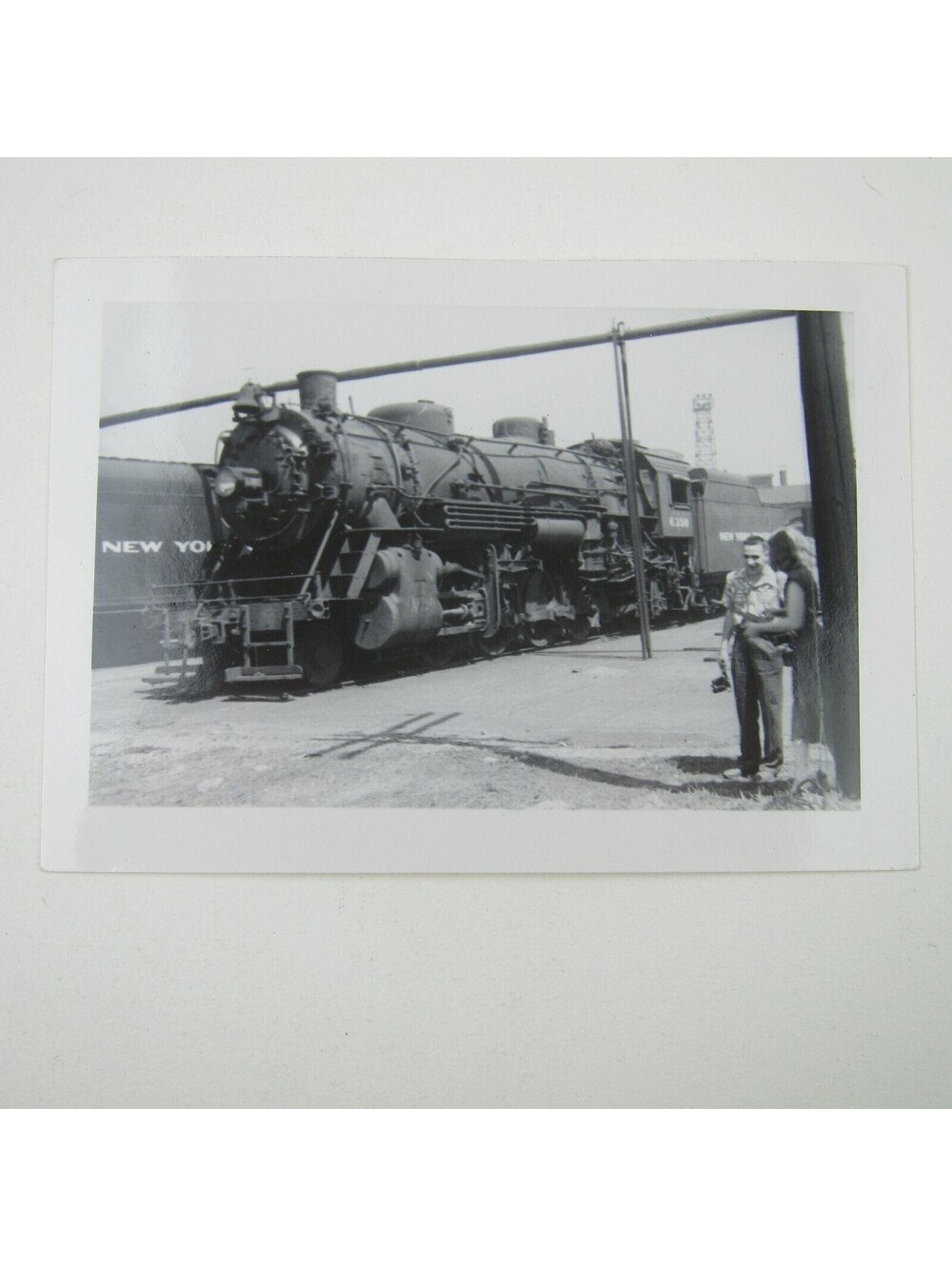 Train Photograph New York Central Railroad 6390 Steam Locomotive Vintage 1950s